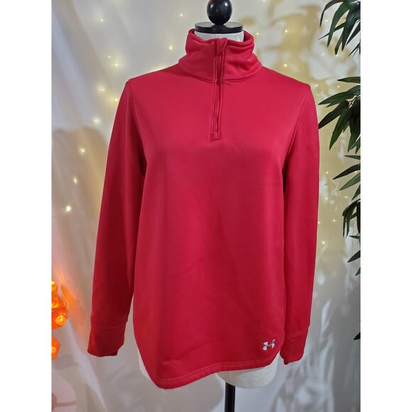 Under Armour Womens Storm 1 Hot Pink 1/4 Zip Fleece Lined Pullover Size S Active - Picture 1 of 11